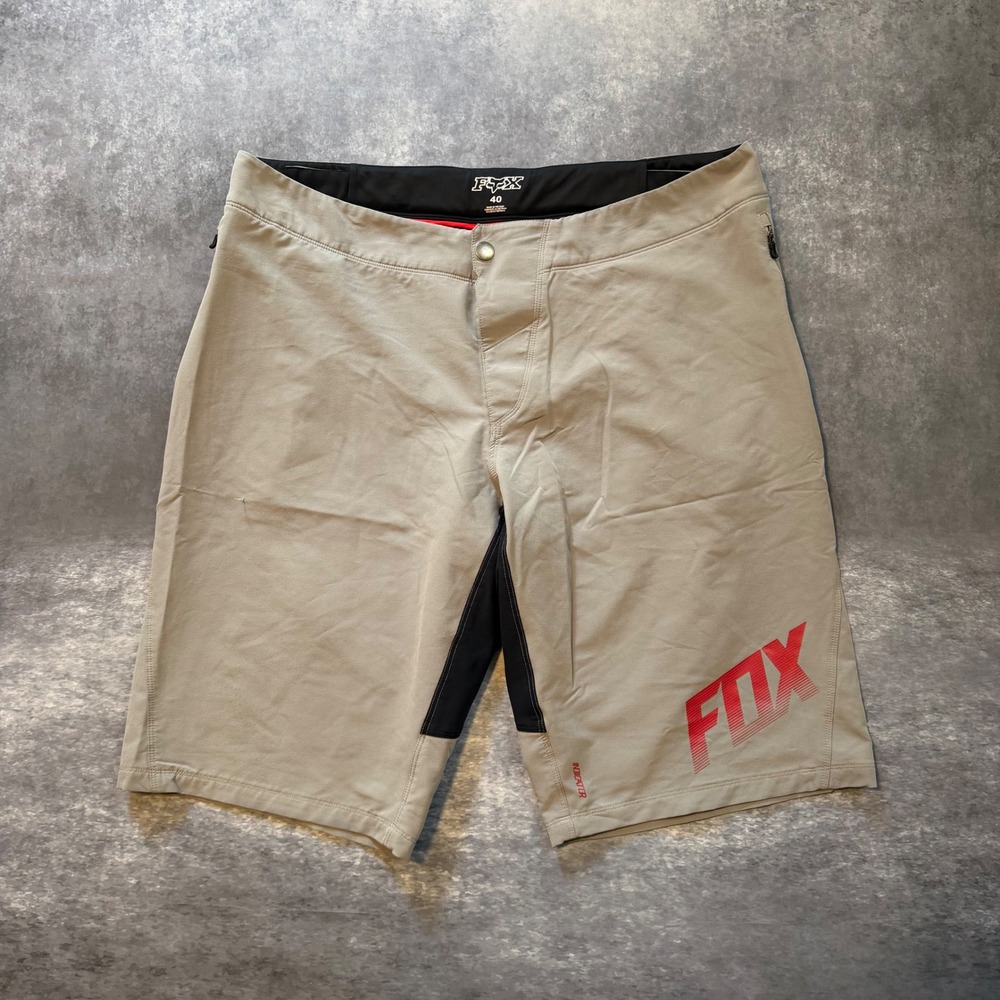 Fox Racing Indicator MTB Shorts Mens 40 Gray Black Mountain Bike Cycling Trail